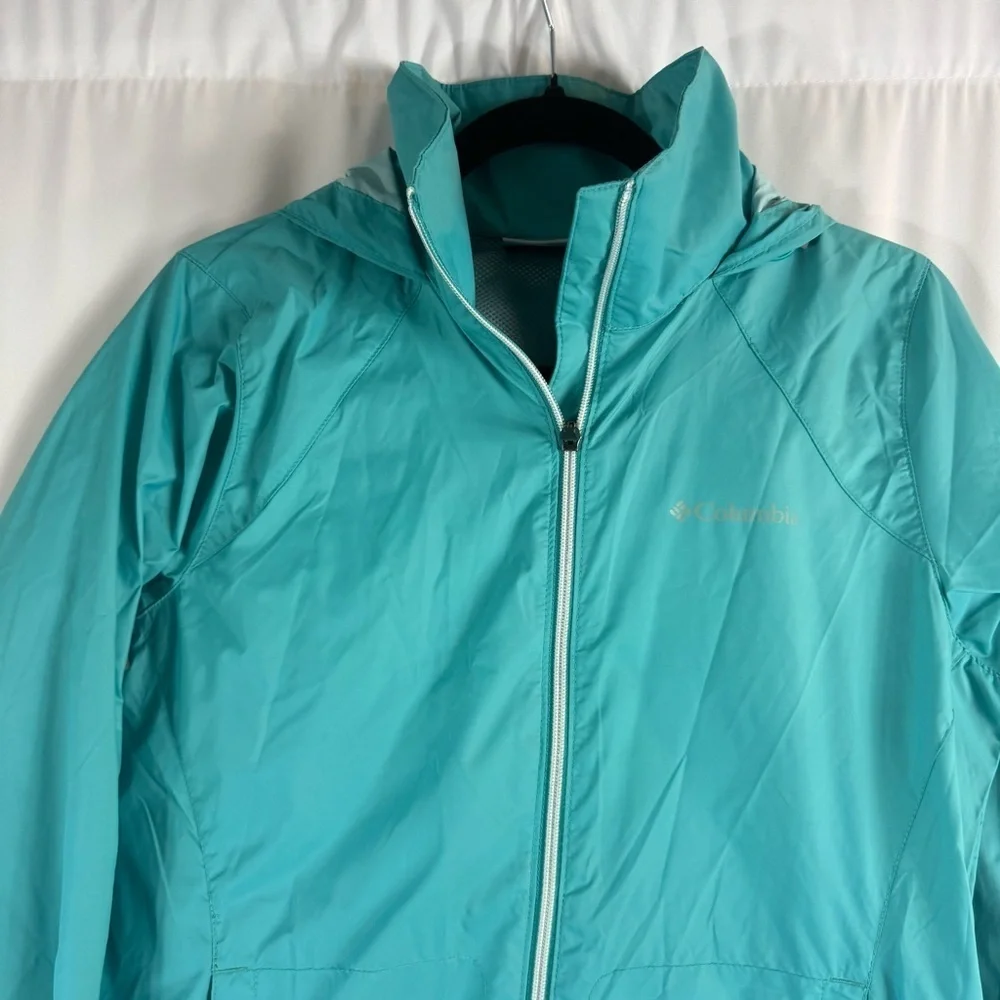 Women's Columbia Switchback III Hooded Packable Jacket Color: Teal Jacket